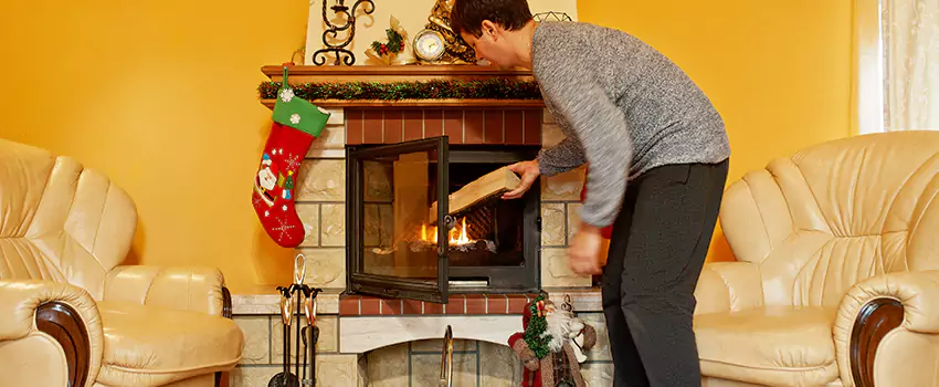 Rusted Metal Fireplace Restoration in Elkton, Maryland